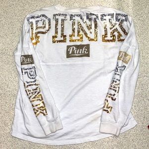 Women’s size large Pink bling sweatshirt.